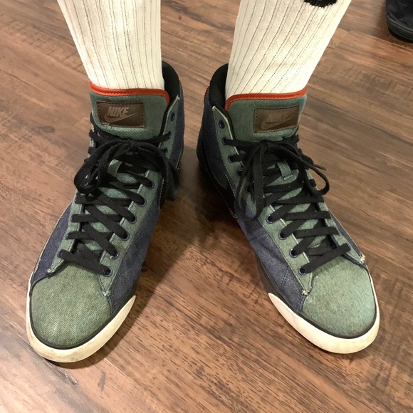 nike blazer mid selvedge denim